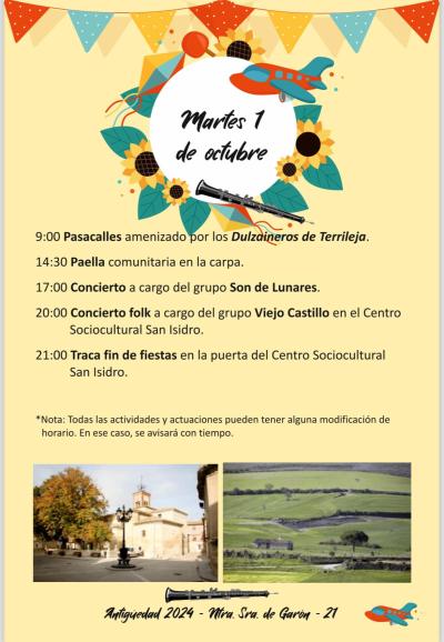 Fiestas de Ntra Sra de Garón en Antigüedad 28.09.24