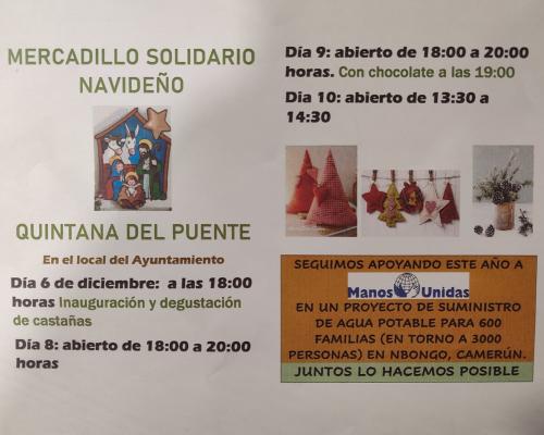 Mercadillo Solidario Navideño - Quintana del Puente