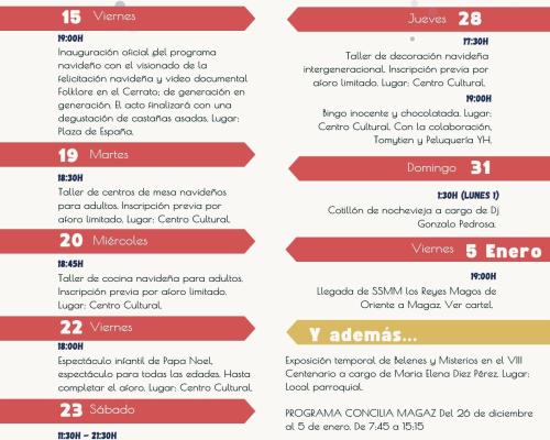 Programación navideña - Magaz de Pisuerga