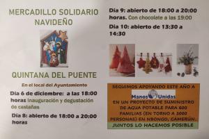 Mercadillo Solidario Navideño - Quintana del Puente0