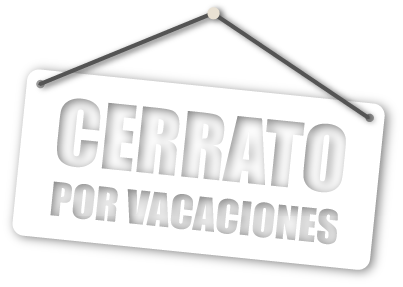 Cerrato por vacaciones